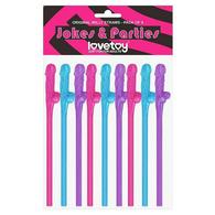 Set of 9 Original Willy Mix Colored Straws