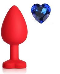 Anal Plug Brighty, Large, Silicone, Red/Blue, Mokko Toys