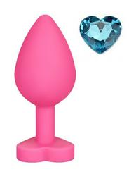 Anal Plug Brighty, Medium, Silicone, Pink/Light Blue, Mokko Toys