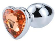 Hearty Buttplug Small Silver / Orange Passion Labs