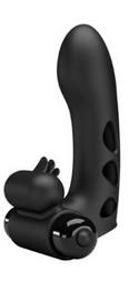 Finger Vibrator Orlando Honey Finger 10 Modes Vibration Black Si