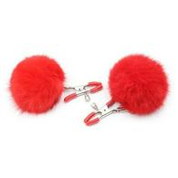 Clamps Nipples Fluffy Pom-Pom Red Guilty Toys