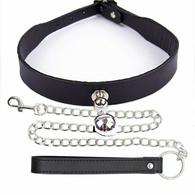 Guilty Toys Metal Chain Bell And Leash Necklace