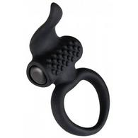 Lingus Vibrating Cock Ring Silicon Black Penis Ring