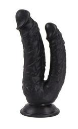 Dildo Double Chase PVC Suction Cup Black Guilty Toys