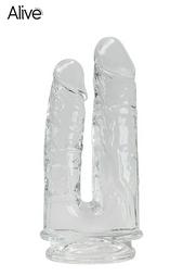 Imperium Jelly Double Dildo With Transparent Suction Cup