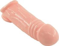 Prelungitor de Penis Ribbs +3 cm, Soft TPE, Natural, Guilty Toys