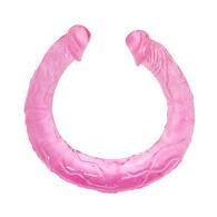 Double Dildo Orgasmic, TPR, Pink, 44 cm
