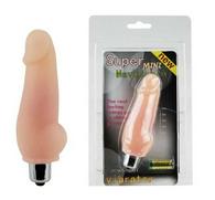 Super Mini Realistic Vibrator, TPR Life-Like, Flesh, 12 cm