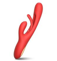 Magnus Vibrator, Vibrating & Patting, Silicone, USB, Red, 24 cm,