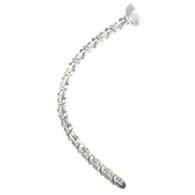 Anal dildo spiral, suction cup, Clear, 47 cm, Mokko Toys