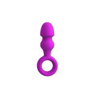 Anal Plug with Ring Small Anal Plug, Silicone, Purple, 9.1 cm, P