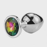 Metallic Buttplug, Small, Silver/Colorful, Passion Labs