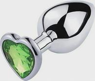 Anal Plug Hearty Buttplug, Large, Silver/Light Green, Passion La