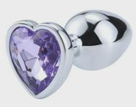 Anal Plug Hearty Buttplug, Large, Silver/Light Purple, Passion L