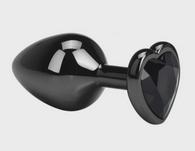 Anal Plug Dark Anal Plug Medium, Heart Shape, Black, Guilty Toys