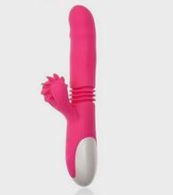 Triple Power Vibrator, Vibrating-Thrusting-Licking, Silicone, US