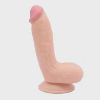 Νelson Realistic Dildo with Suction Cup, PVC, Natural, 19.5 cm,