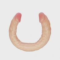 Realistic Double Dildo, PVC, Natural, 40.3 cm