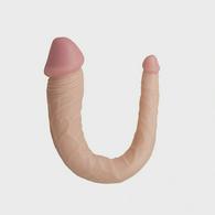 Realistic Double Dildo, PVC, Natural, 36 cm