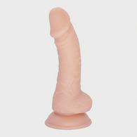 Tom Realistic Dildo with Suction Cup, Premium TPE, Flesh, 19 cm