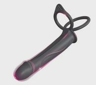 Anal Stimulator for Double Penetration, 10 Vibration Modes, Sili