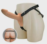 Strap-on Hollow Landon Realistic Dildo +4.2 cm, Silicone, Flesh