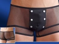 Fishnet Pants with Opaque Pouch
