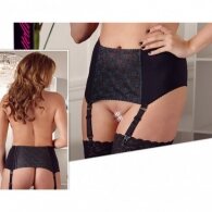 Plus Size Suspender Belt with Lace Insert