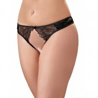 Crotchless Satin-Lace String