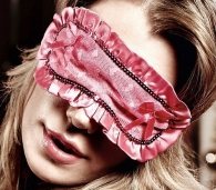 Playful Pink Satin Eye Mask