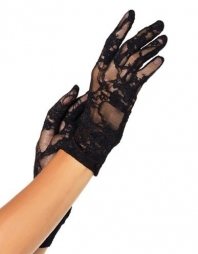Leg Avenue G1280 Wrist Length Stretch Gloves Black