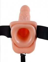 Fetish Fantasy Series 7 inch Hollow Strap-On with Balls Flesh