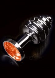 Μικρή σπιράλ ατσάλινη Dolce Piccante σφήνα με πορτοκαλί κόσμημα