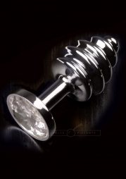 Μικρή Ελικοειδές ατσάλινη πρωκτική σφήνα Dolce Piccante με διαφα