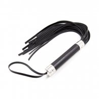 Black Faux Leather Whip 45cm