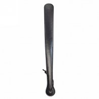 Long Faux Leather Paddle Black