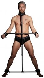 Heavy duty Metal and Leather Slave Pillory 115 cm to 165 cm x 65
