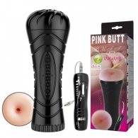 Vibrating Pink Butt 24 cm