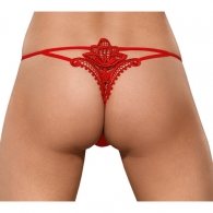 Obsessive String with Embroidery back Red