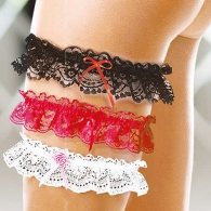 Floral Lace Garter White