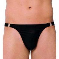 Softline 4432 Low-Rise Thong with Clip Fastener Black