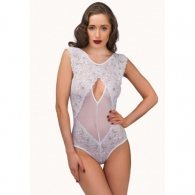 Elegant Abby Teddy Lingerie White