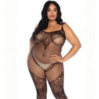 Leg Avenue Plus Size Lace-Net Bodystocking