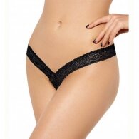 Plus Size Tiny Lace Black String