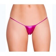 Plus Size Shiny Pink G-string