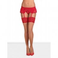 Obsessive Stocking with Red Lace Top