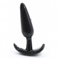 Μικρή ΜΑΥΡΗ μαλακιά εύκαμπτη πρωκτική σφήνα Naughty Toys 10 εκ