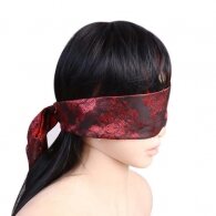 Black-Red Satin Blindfold Scarf