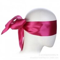 Dark Pink Satin Blindfold Scarf